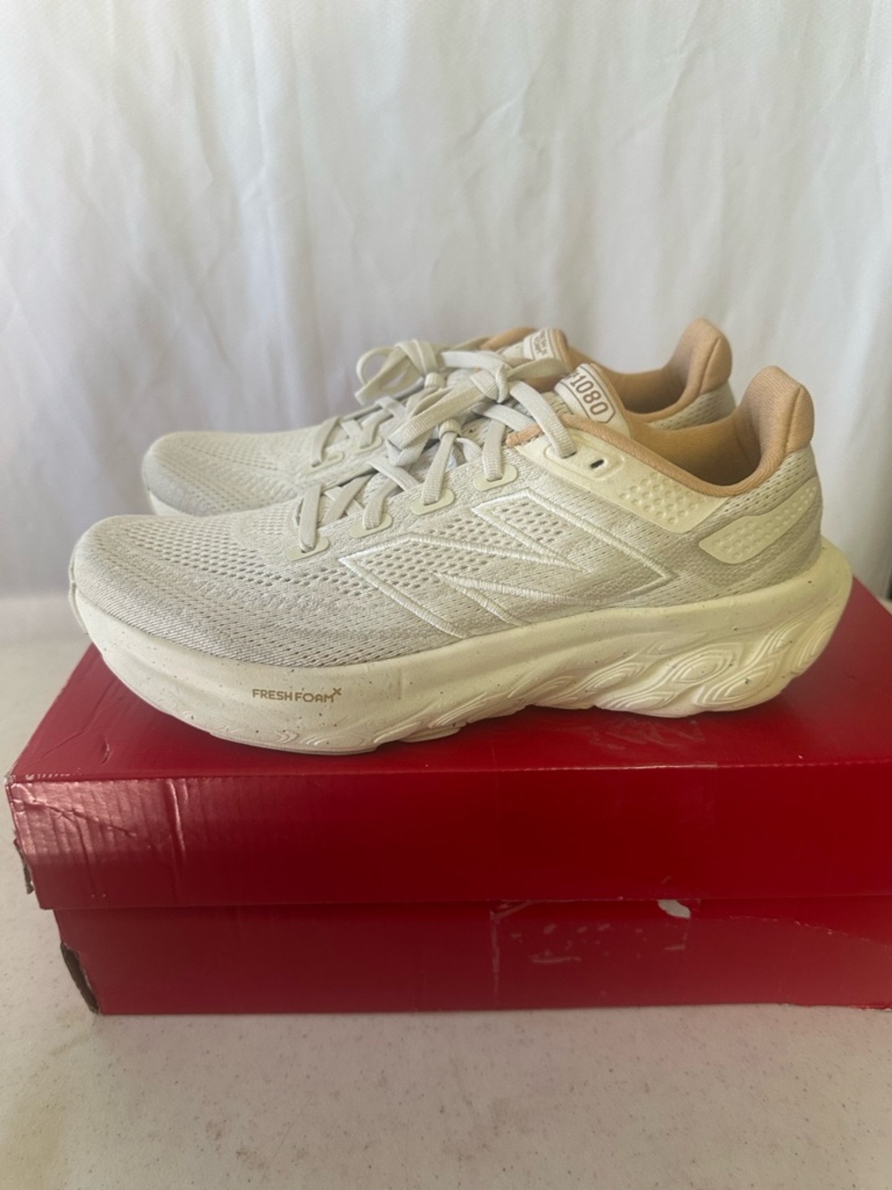 New Balance Fresh Foam X 1080v13 Beige Running Shoes Women’s 8.5 Wide